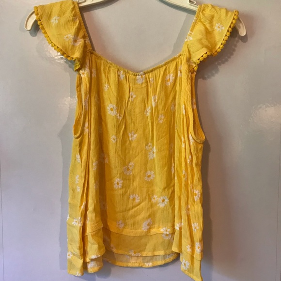 New size XL 16 Girls’ Self Esteem Summer Blouse- Yellow floral - Picture 4 of 5
